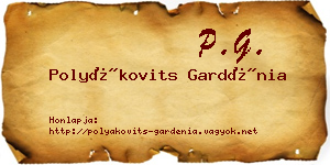 Polyákovits Gardénia névjegykártya